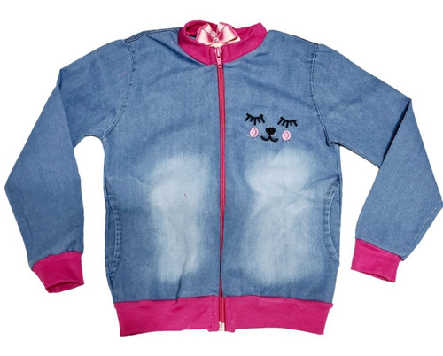 Imagem 6 de 8 de Conjunto Inverno Infantil Jeans Cílios Menina Jaqueta Calça