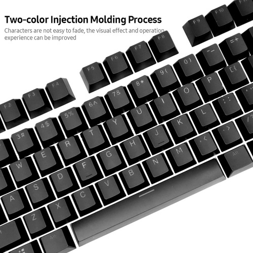 104 Teclas De Moldeo Por Inyección Bicolor Pbt Keycap Set Gy