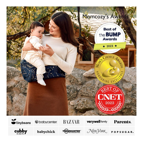 Momcozy Hip Seat Baby Carrier: Cintura Ajustable Con De 3d Y