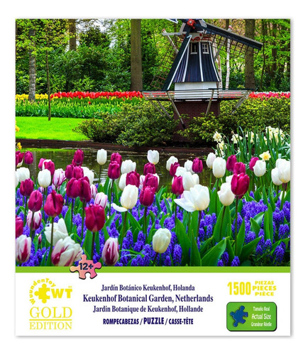 Rompecabezas Wuundentoy Gold Edition 1500 Pzs, Jardín Botánico Keukenhof
