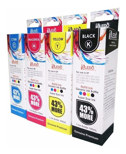 Tinta Para Epson T664 L200 L110 L210 L355 L555 Por Unidad