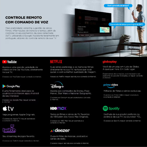 Smart Tv Led 32 Full Hd Com Android Tv Wi-fi, Bluetooth