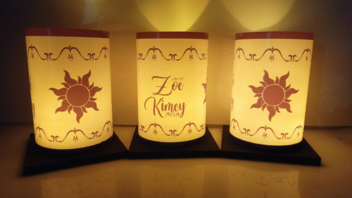 Centros De Mesa Rapunzel Fanal Pantalla Luz Led 12x20 Pack