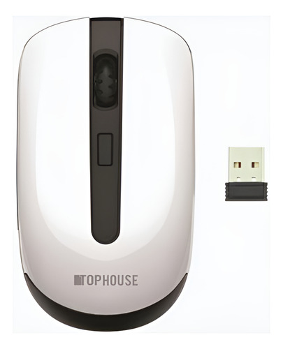 Mouse Optico Inalambrico 1200dpi Top House Ms989gt Color Blanco