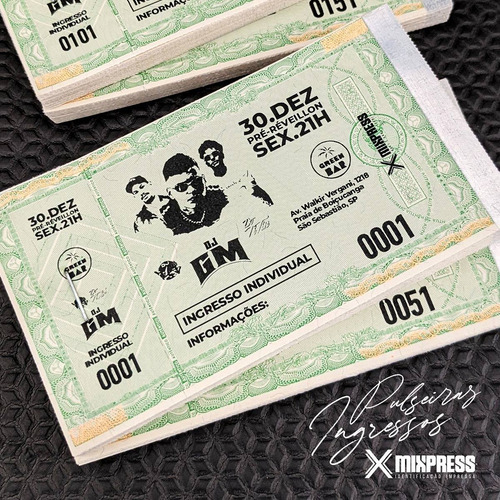 Imagem 5 de 6 de Ingresso Convite Personalizado P&b Festa Evento. 600 Unids