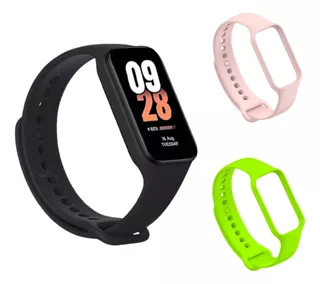 Xiaomi Mi Band 8 Active Global + 2 Pulseiras Brinde Cor Da Caixa Branco Cor Da Pulseira Preto Cor Do Bisel Preto Desenho Da Pulseira Mesh 3