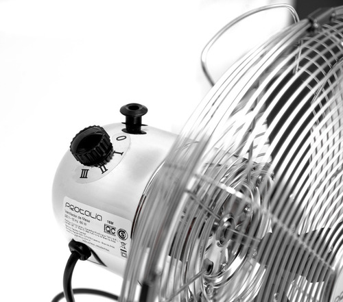 Imagen 2 de 6 de Ventilador De Mesa 12 Protalia Diseño Metálico Retro Cobre