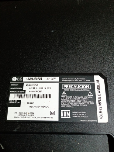 Kit De Leds Lg 43lm6370pub (Usado)