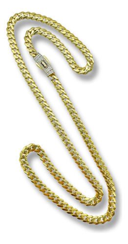 Cadena Barbada Monaco Chain Oro 10k Collar Clásico 50cmx5mm Dorado