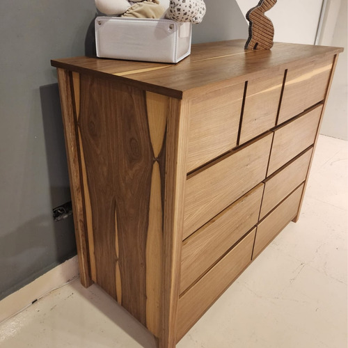 Imagen 2 de 10 de Cómoda Madera Maciza Petiribi 10 Cajones Veteada Oliver