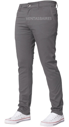 Pantalon De Hombre Corte Intermedio Tipo Chino Gabardina