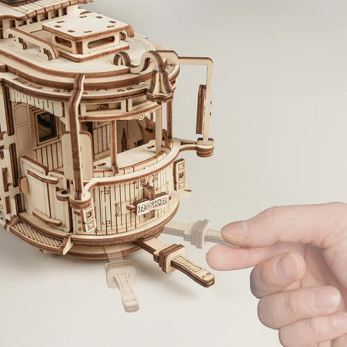 Rompecabezas 3d De Madera Tranvía Urbano Clásico Robotime