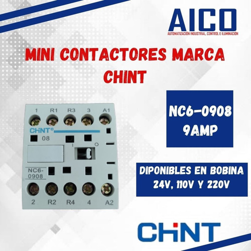 Contactores Chint Nc6-0908 4 Polos Auxiliares 2na +2nc