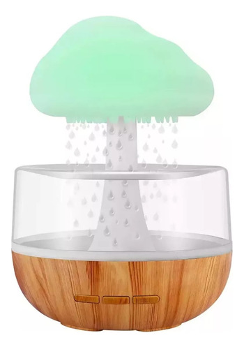 Lámpara Humidificador 2 En 1 Recargable Con Sonido De Lluvia