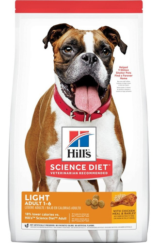 Hills Perros Adult Light Original Todas Las Razas 15lb