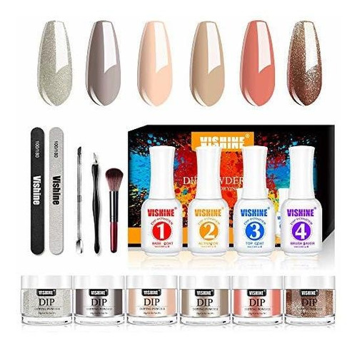 Kits De Manicure Dip - Vishine Quick Dry Dip Powder Nail Kit