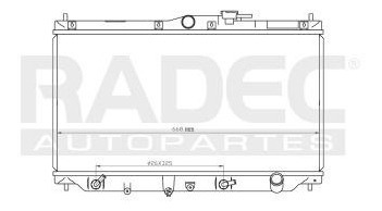 Radiador Honda Accord 1994-1995-1996 L4 2.2 Lts Automat