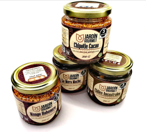 4 Pack Salsa Macha Artesanal Varios Sabores, Gourmet.