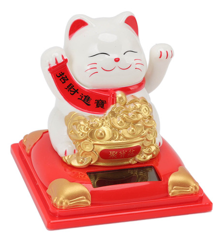 Adornos Solares Lucky Cat Con Sensor De Energía, Movimiento