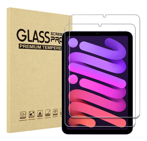 Protector De Pantalla Para iPad Mini 6 Vidrio Templado 2pzs