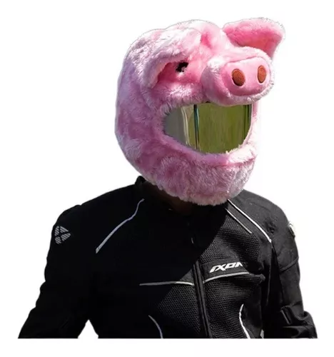 Pink pig-funda De felpa para casco De Motocicleta, accesorios para casco  completo, nueva - AliExpress