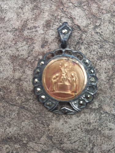 Medalla De La Virgen De Pompeya Enchapado Marquesitas 