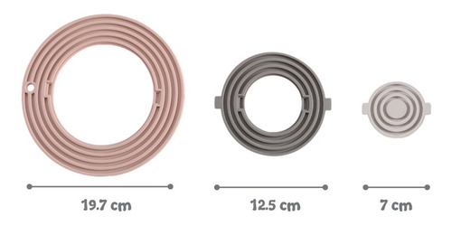 Salvamantel Papu Baby 3 En 1 De Slicon Porta Ollas Calientes Color Rosa/Gris