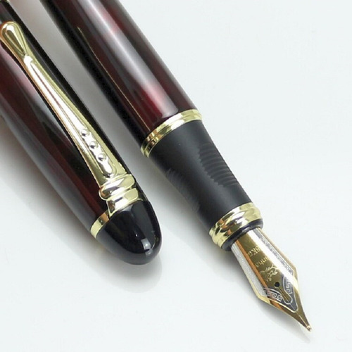Imagen 4 de 5 de Pluma Fuente Marca Jinhao Modelo X450 Color Lava Roja