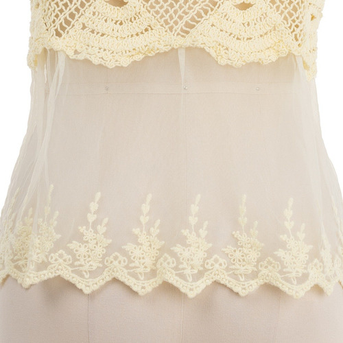 Imagen 7 de 7 de Blusa Crochet Tul Salida De Playa Fresca Sexy Transparencias