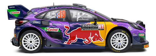 Miniatura Ford Puma Rally1 Hybrid Red Bull Racing Montecarlo Rally 2022 1:18 Solido Competition
