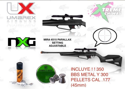Rifle Umarex Nxg Apx Kit Mira Telescopica Bbs Pellets 177 Xt