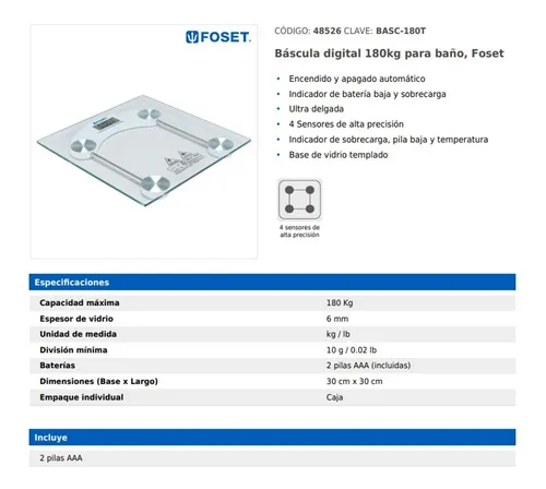 HealthWise Báscula digital de peso | Capacidad de 438 libras / 438.7 lbs |  Vidrio templado encendido automático | Mediciones rápidas y precisas del