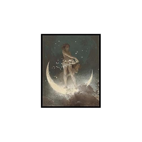 Póster Celestial  Diosa De Luna De Noche , Pintura De ...