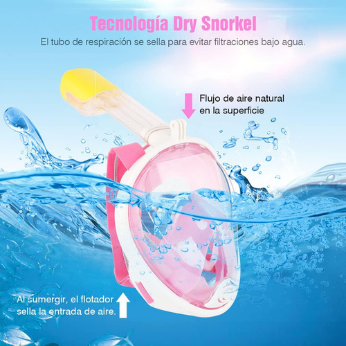 Full Face Snorkel Mask With Camera Support And Anti-fog