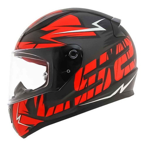 Capacete Ls2 Ff353 Rapid Cromo Matte Preto/vermelho 60 (g)