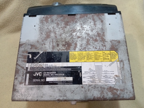 Rádio Jvc Automotivo Kw-xr418 ( Com Defeito ) (Usado)