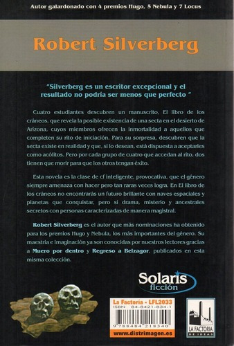 El Libro De Los Craneos - Silverberg - La Factoria         