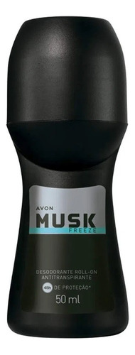 Desodorante Roll On Avon Musk Freeze - 50ml Masculino Fragrância Musk Freeze