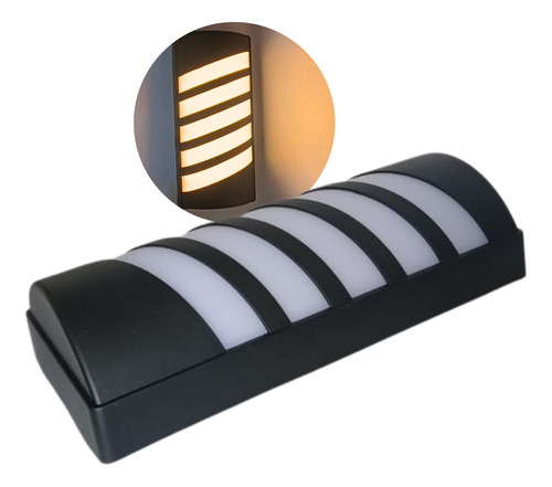 Lampara De Pared Moderna Reja Luz Calida Oruga 15w 3000k
