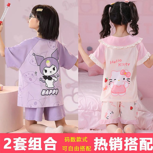 Conjunto Pijama Verano For Niños Algodón Puro For Talla M
