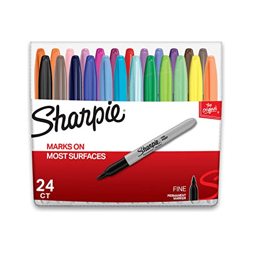 Sharpie 75846 Marcadores Permanentes, Punta Fina, Colores Su