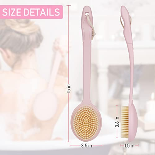 Cepillo Para Baño, Ducha Y Cuerpo Olpchee, Mango Largo, Con