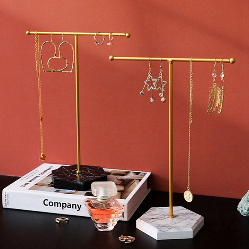 Soporte Expositor Para Joyas Y Collares De Metal Chapado En