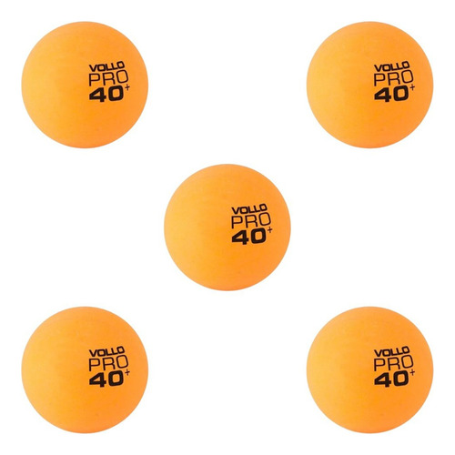 5 Bolinhas Ping Pong Treino De Tenis De Mesa Vollo 40mm