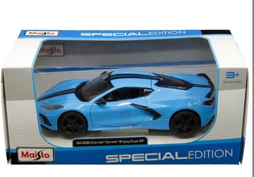 Maisto 1:24 2020 Chevrolet Corvette Stingray Sport Azul Caja