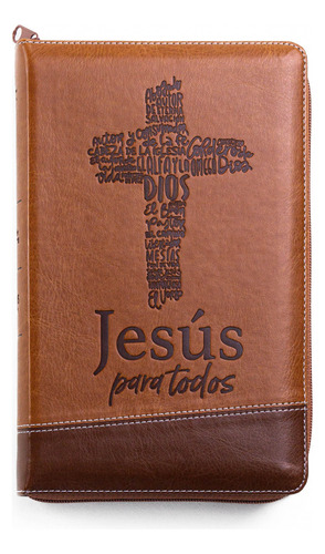 Biblia Rvr1960 Jesus Para Todos Man Café Índice Cierre 12pt