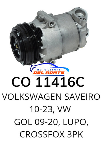 Compresor A/c Automotriz Crossfox 05-17 1.6l Saveiro 10-23