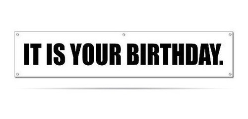 Imagen 4 de 4 de Es Tu Cumpleaños. Banner 15x72 La Oficina Vinilo Decoracio.
