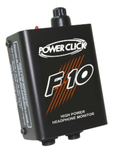 Power Click F10 Monitor De Audio De Fone De Ouvido Preto
