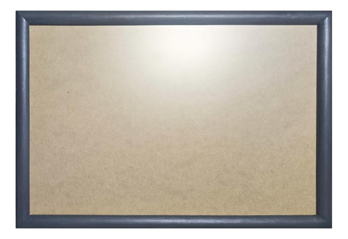 1 Marco De Madera Con Vidrio Anti 50x70cm, Todo Incluido Gris Grafito